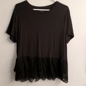 Black Kate Spade ♠️ ruffle shirt nwot